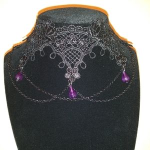 Lace goth Choker necklace, lace choker